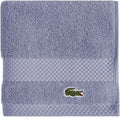 Lacoste Heritage 100% Supima Cotton Wash Cloth 13" x 13", Light Denim | Highly by Unknown