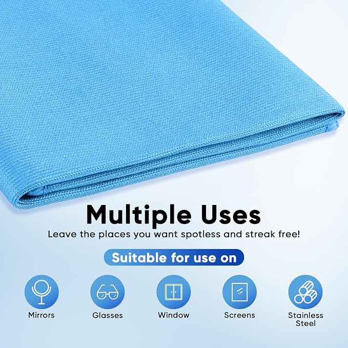 HOMEXCEL Glass Cleaning Cloths 6PK, Streak Free Towel - Image 4