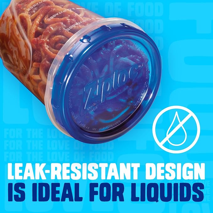 Ziploc Twist n Loc Food Storage Containers, Leak Resistant Design, Medium Round - Image 2