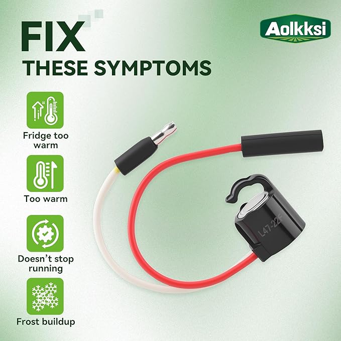 297216600 Refrigerator Defrost Thermostat Replacement Part by AOLKKSI - Compatible with Frigidaire and Kenmore Refrigerators - Replaces 1483781 216731000 216872200 218673008 218673001