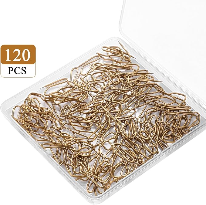Shappy 120 Pcs Metal Drapery Hooks Pinch Pleat - Image 3
