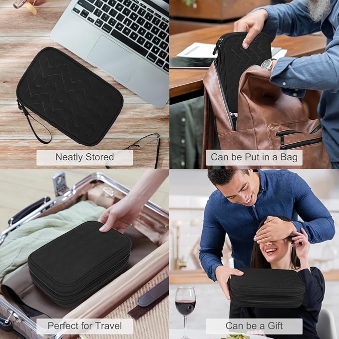 FYY Electronic Organizer, Travel Tech Pouch Bag, Waterproof, Double Layers - Image 7