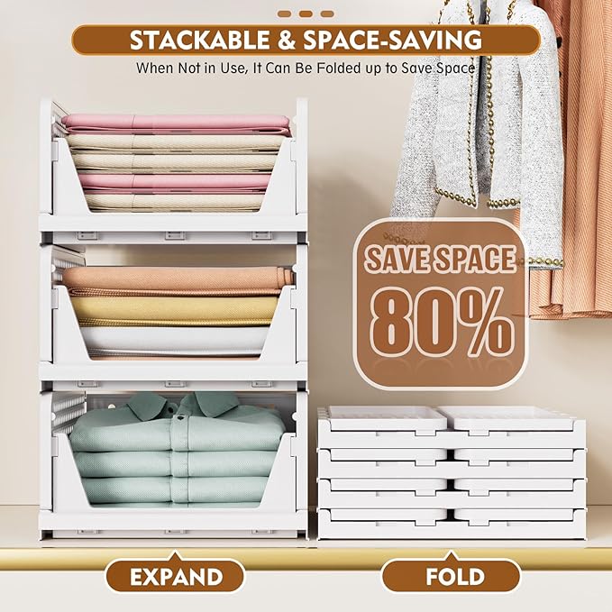 SNSLXH 5 Pack Closet Organizer Basket, Closet Organizers and Storage - Image 5