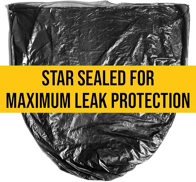Aluf Plastics 33 Gal Black Trash Bags, 1.5 MIL - Image 5