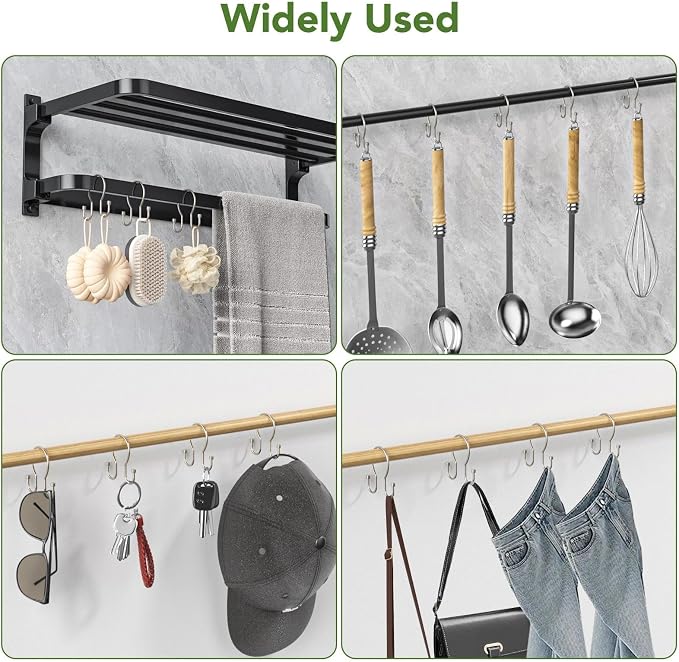 Goowin 24 Pack Shower Curtain Hooks, Simple Shower Curtain Rings, Sturdy Shower - Image 7