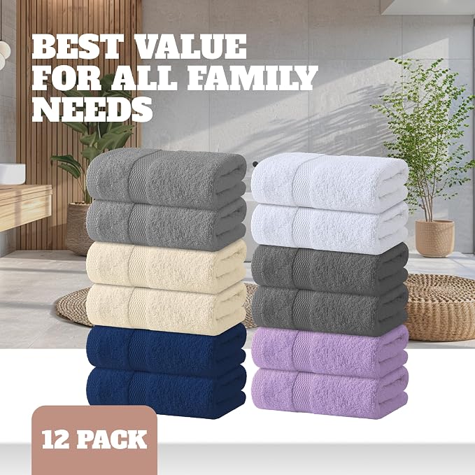 White Classic Wealuxe Cotton Hand Towels - Image 4