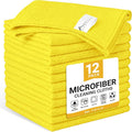 SIFANGKE Microfiber Cleaning Cloth, 12 Pack Yellow Cleaning Rags by Unknown