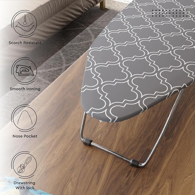 Encasa XO Ironing Board Cover and Pad, Thick Felt 28"x12" - Image 7