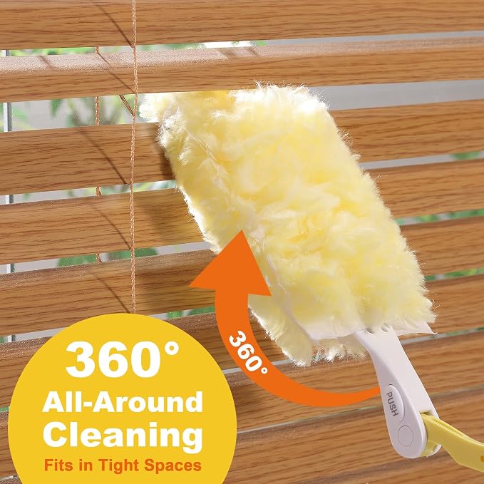 JOYMOOP Scented Telescopic Duster kit, 3FT Extendable Handle + 4 Yellow Refills - Image 13