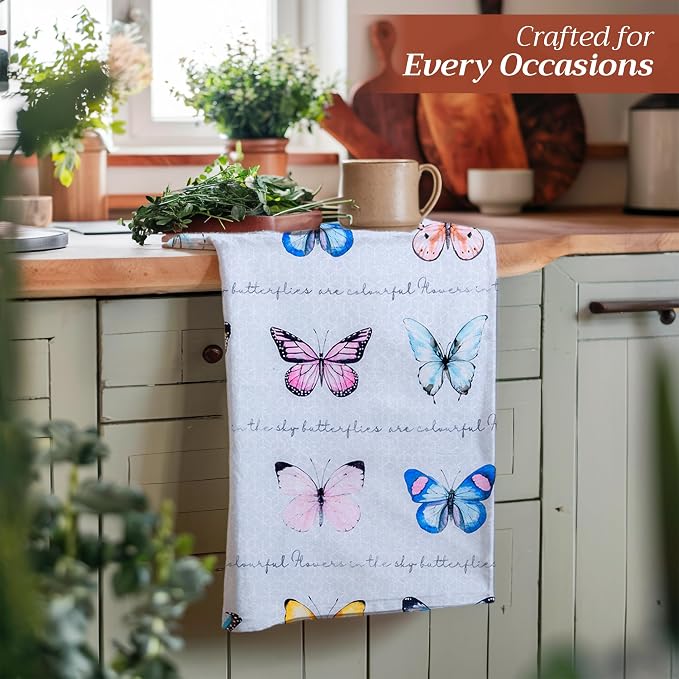 Maison d' Hermine Kitchen Towels Set of 3 Reusable 100% Cotton 27.50" x 20" - Image 5