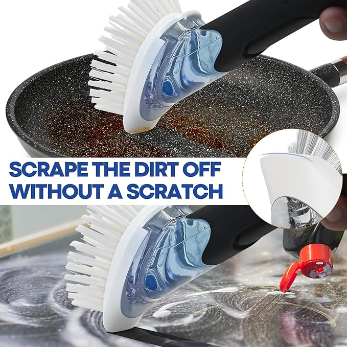 RIMAY Soap Dispensing Dish Brush Dish Scrubber - Image 3