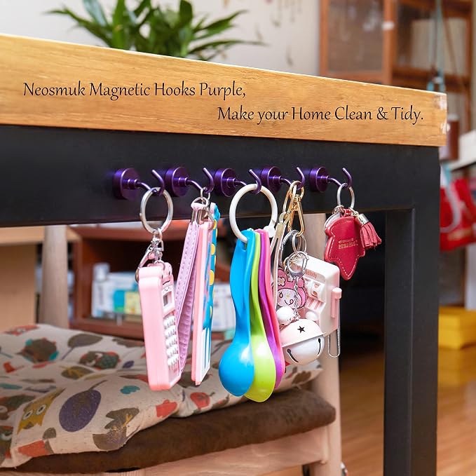 Neosmuk Magnetic Hooks, 40lb Heavy Duty, 10 Pack - Image 5