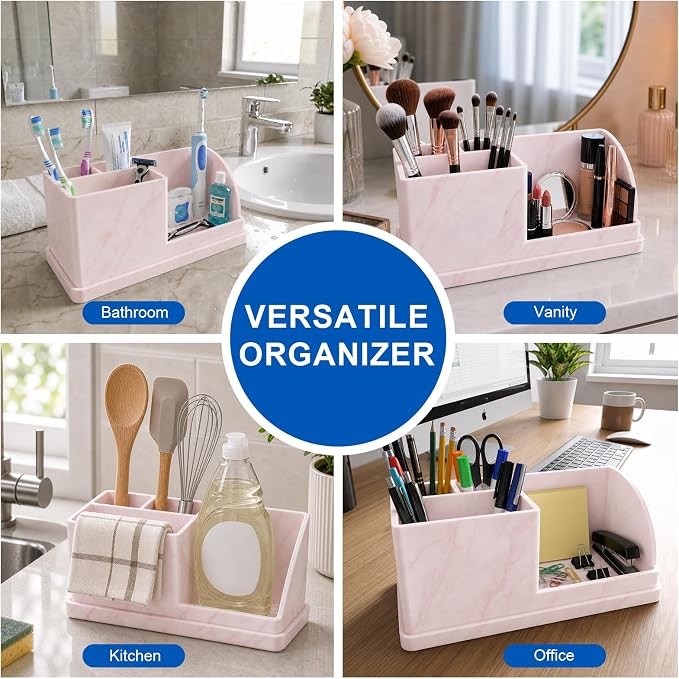 Bathroom Toothbrush Holders, 4 Slots Silicone Counter Organizer Storage - Image 4