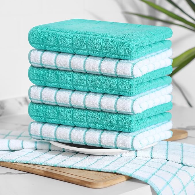 Homaxy Large Premium Cotton Kitchen Towels 16"x 28", 4 Pack - Image 9