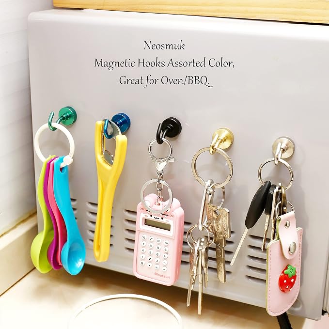 Neosmuk Magnetic Hooks, 30lb Heavy Duty, 10 Pack - Image 5