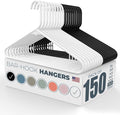 Plastic Hangers 100+ Pack – Made in the USA – 6lb Capacity Standard Clothes by NeatiesHangers