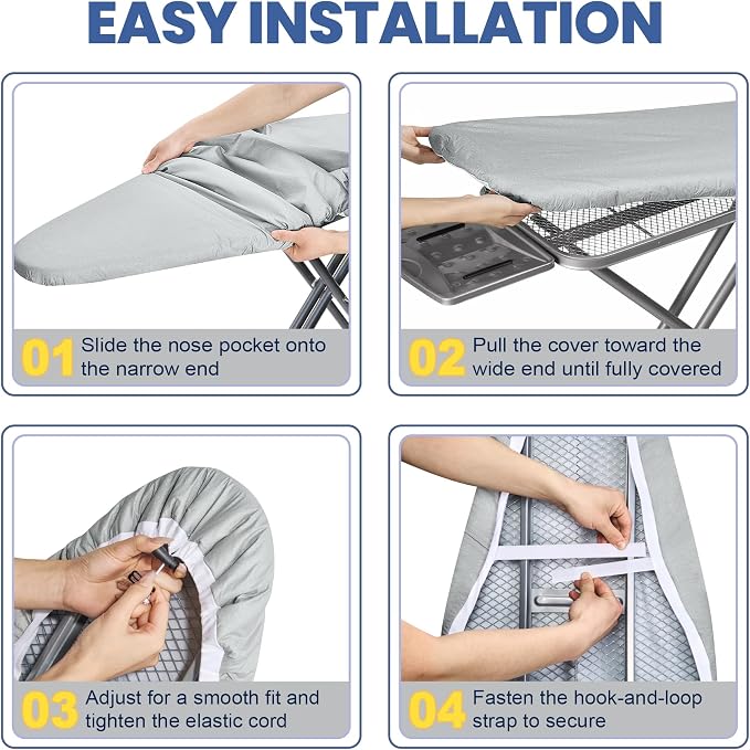 Ironing Board Cover and Pad for Standard Size 15" x 54" - Image 6