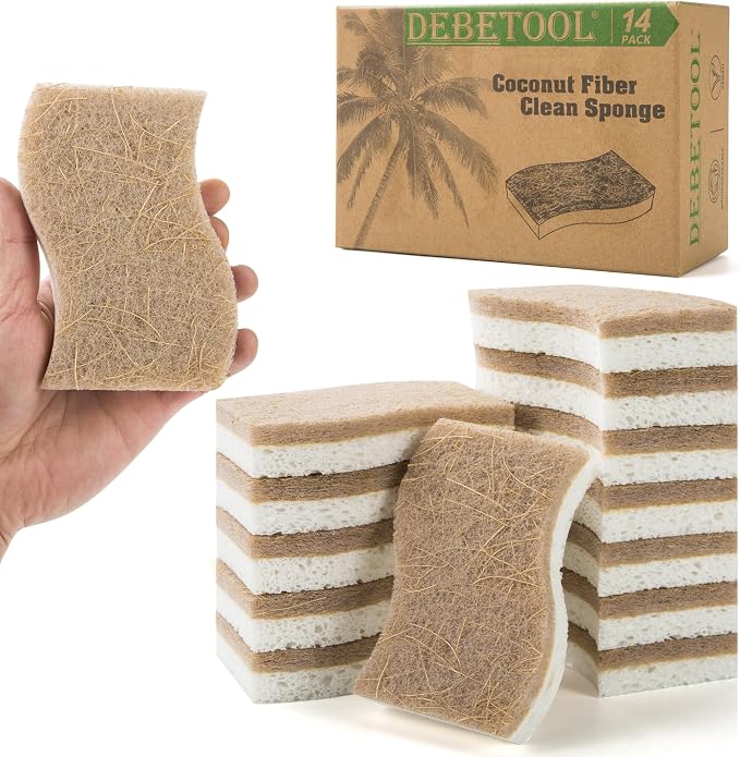 DEBETOOL 14 Pack Coconut Sponge by DEBETOOL