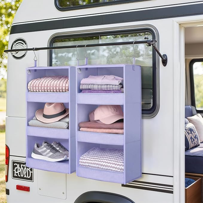 GRANNY SAYS 3-Shelf Hanging Closet Organizer, Foldable Storage, No-Sag Support - Image 5