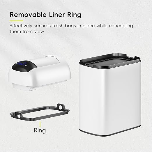 EKO Astro Slim Sensor Trash Can, 10L / 2.6 Gallon Touchless Garbage Bin - Image 9