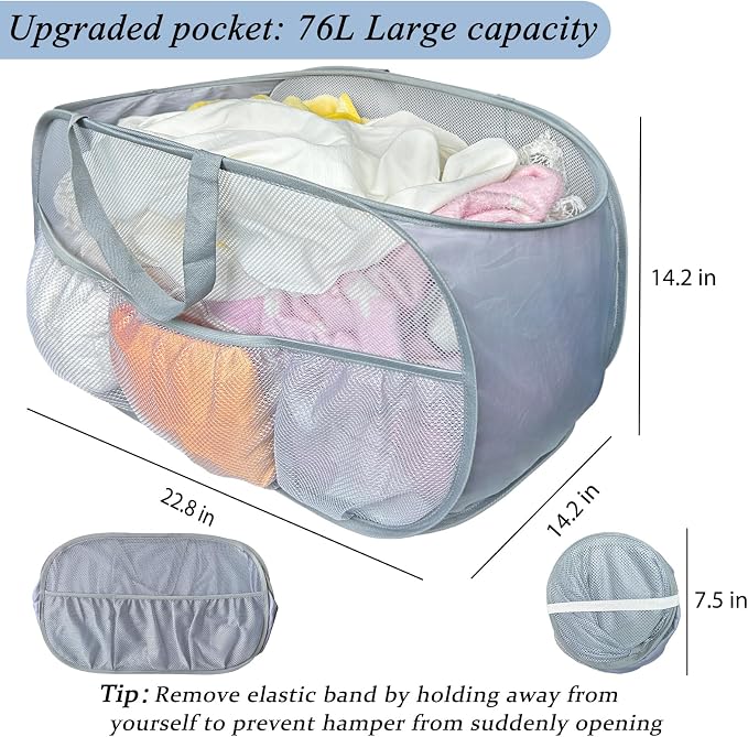 Pop Up Laundry Hamper 2 Pack - Image 3