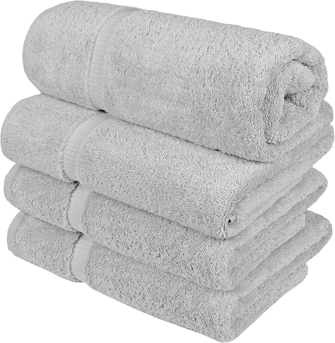 Chakir Turkish Linens 100% Cotton 4-Pack Bath Towels 30x60, 30x60 Extra Large - Image 3
