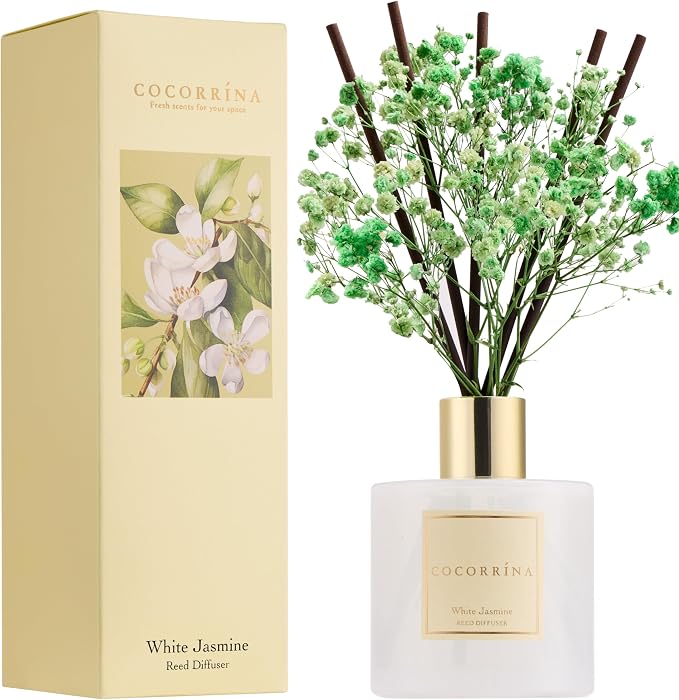 Reed Diffuser - White Jasmine 6.7 Fl.oz Reed Diffuser Set by COCORR%C3%8DNA