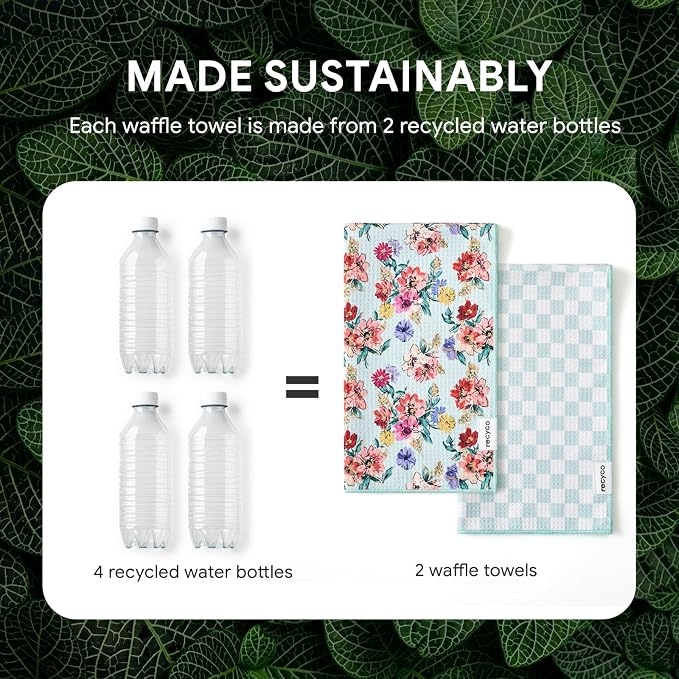 RECYCO Waffle Kitchen Towel Set of 2 - Image 6