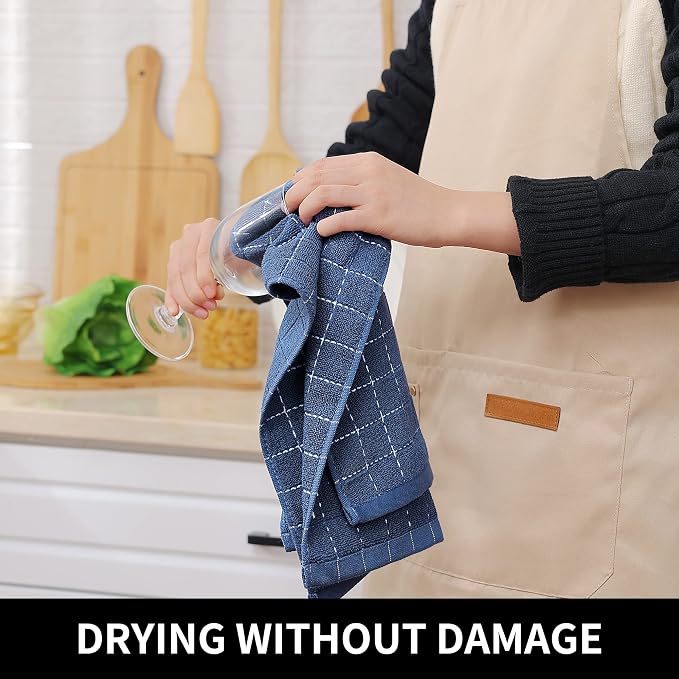 Homaxy 100% Cotton Terry Kitchen Towels, 4 Pack - Image 4