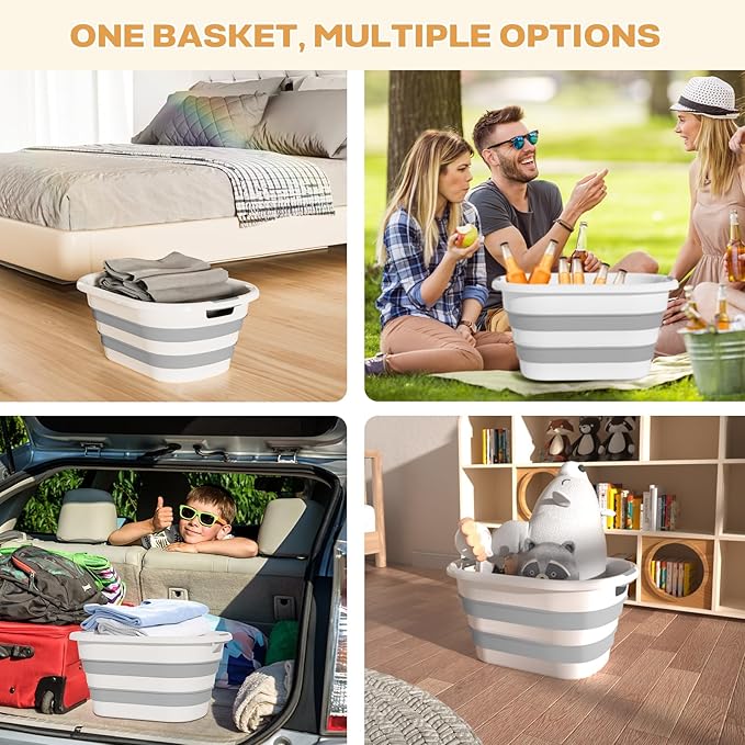 OOAMBB 43L Collapsible Laundry Basket Plastic | Pop Up Laundry hamper/Storage - Image 4