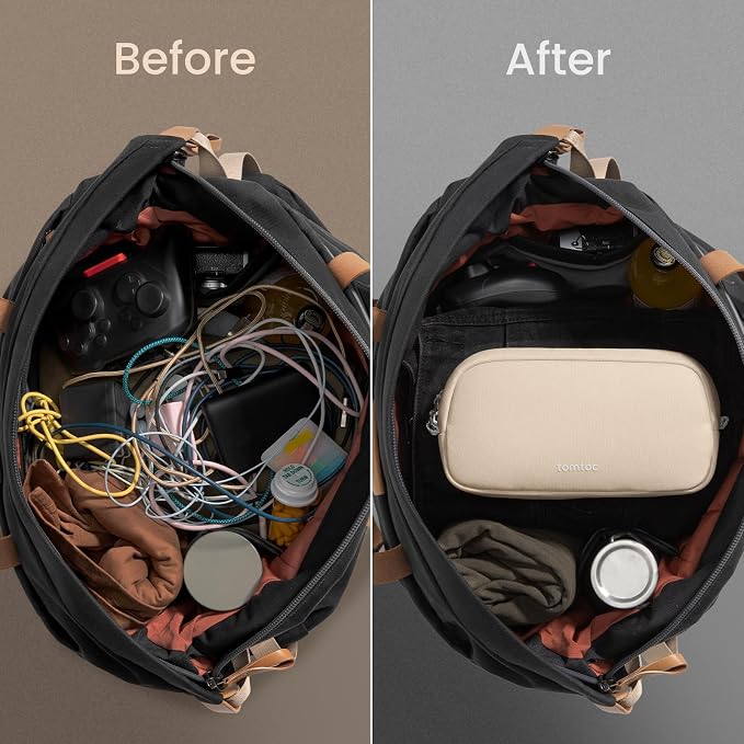tomtoc Electronics Organizer Travel Case, Cable Organizer - Image 5
