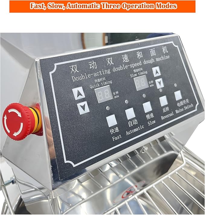 Stand Dough Mixer 50L Stand Dough Spiral Mixer with Double-acting Double-speed, Heavy Duty Dough Machine, Variable Frequency Food Mixer for Pizza Bread Restaurant Bakeries Kitchen