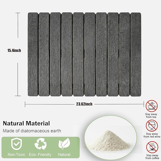 Large Stone Drying Mat for Kitchen Counter, Quick Dry Stone Drying Mat - Image 7