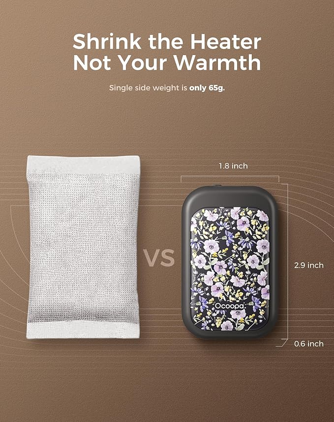 OCOOPA Magnetic Rechargeable Hand Warmers 2 Pack, Card-Style Electric AI Hand Warmers 5000mAh, Pocket Portable Hands Heater, UL Certified, for Men Women, Hunting Essentials, UT4 Young