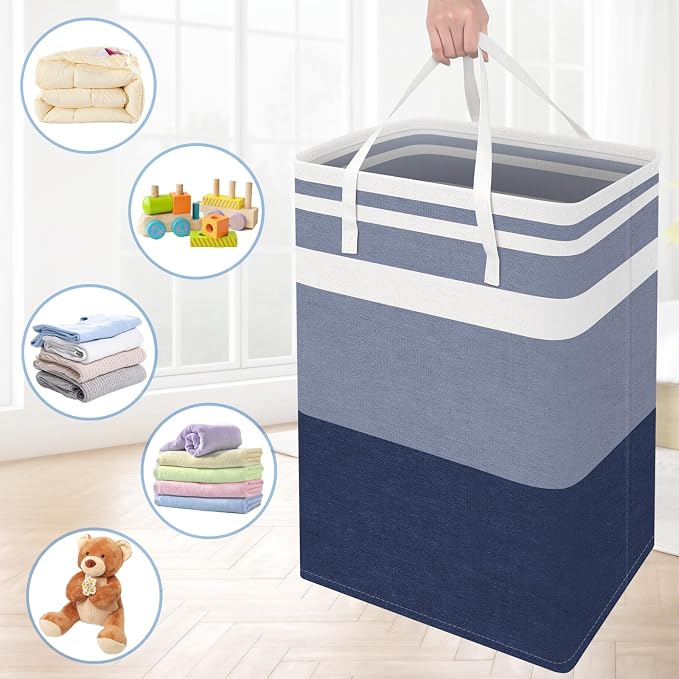 BlissTotes 3-Pack Laundry Basket, Collapsible Laundry Hamper - Image 7