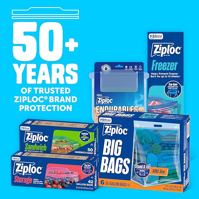 Ziploc Big Bags 20 Gallon XXXL, Reusable Large-Capacity Plastic Storage Bags - Image 6