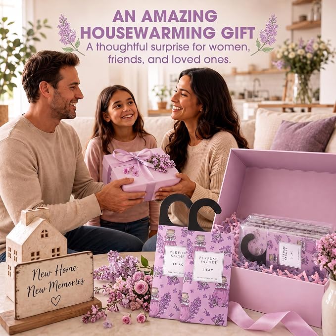 Large 12 Packs Lilac Hanging Scented Sachets Long-Lasting Closet Deodorizer Air - Image 5