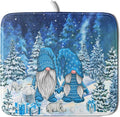 Winter Blue Gnome Dish Drying Mat by Giwawa