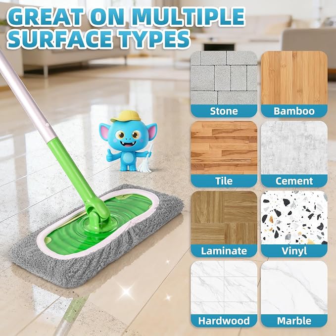 6 Pack Reusable Mop Pads for Swiffer, Washable Wet Pads Refill - Image 6