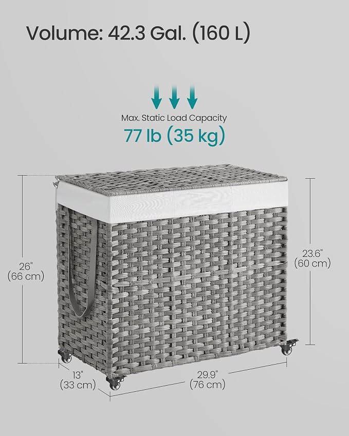 SONGMICS Rolling Laundry Hamper - Image 5