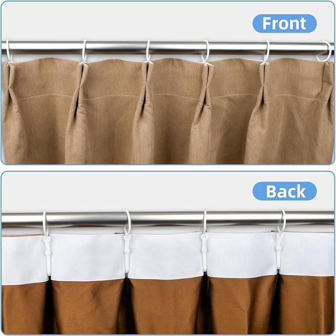 Curtain Rings with Eyelets, 48 Pack Metal Drapery Rings - Image 5