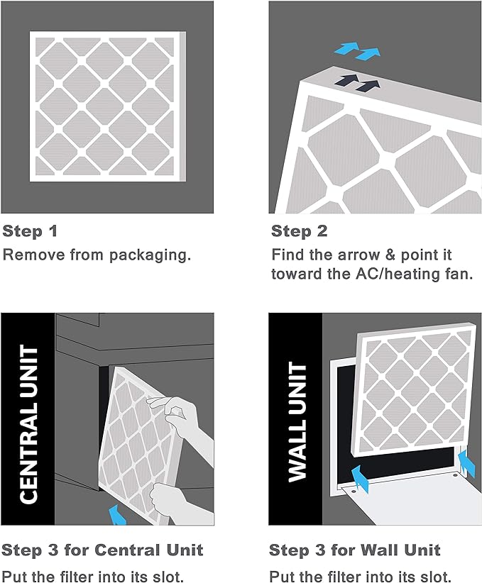 Aerostar 10x20x1 MERV 11, Pleated Air Filter, 10x20x1, Box of 6, Made in the USA