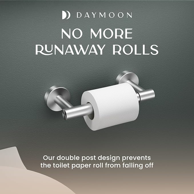 Day Moon™ Toilet Paper Holder Wall Mount, Modern Roll Holder - Image 7