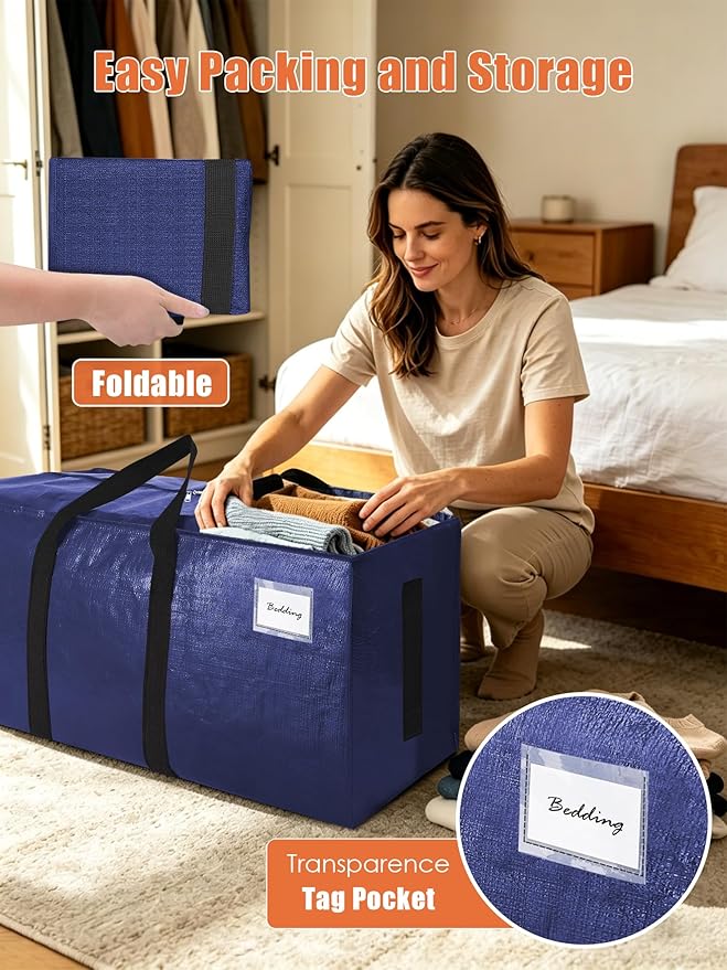 SWEET DOLPHIN 12 Pack 200LB Heavy-Duty Moving Bags - Image 3