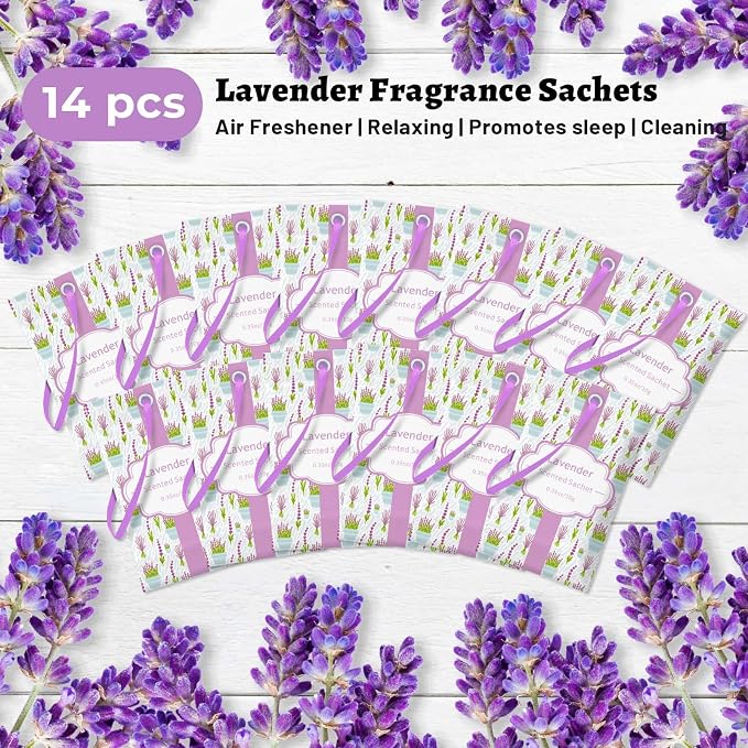 STRN Scented Sachets for Drawer and Closet, Lavender Scent 14 Pack for Home - Image 7