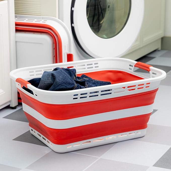 SAMMART 42L Collapsible Plastic Laundry Basket - Image 7