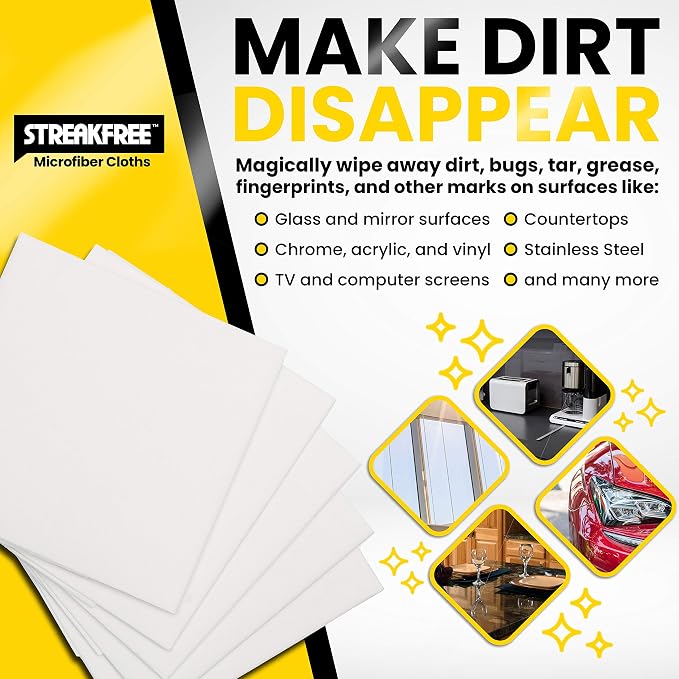 Microfiber Glass Cleaning Cloths – 5 Pack 16x16 Lint Free Window & Mirror - Image 5