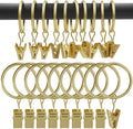 100 Pack Curtain Rings with Clips, Drapery Clips with Rings, Drapes Rings 1.26 by AMZSEVEN