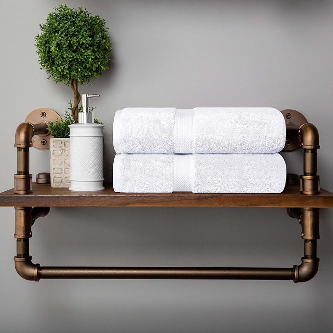 Superior Egyptian Cotton Plush & Absorbent, Bath Towel Set of 2, Soft Luxury - Image 8