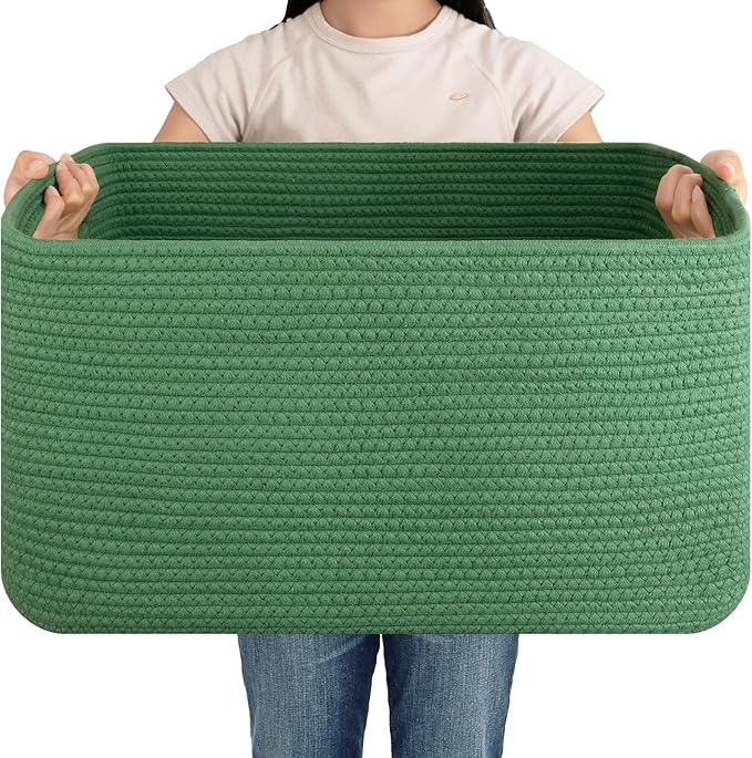 OIAHOMY 75L Large Blanket Basket Woven Storage Basket by MasterofSpaceOptimization